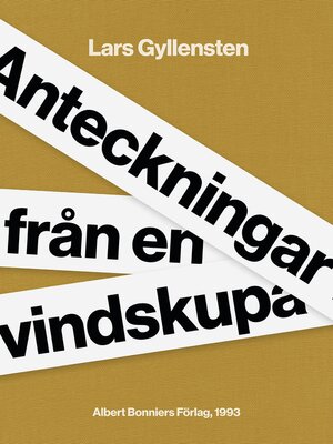 cover image of Anteckningar från en vindskupa